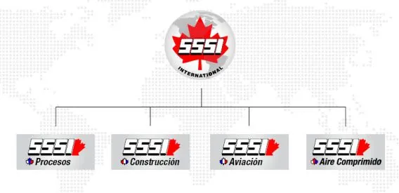 SSSI International structure: Processes, Construction, Aviation and Compressed Air divisions