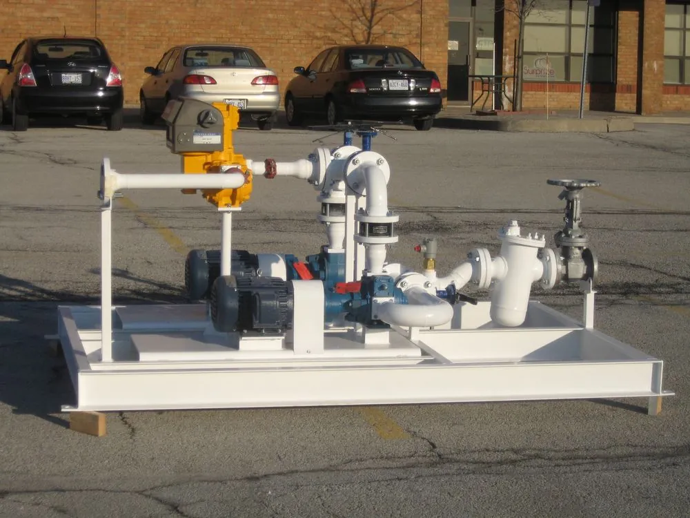 Pump skid with meter